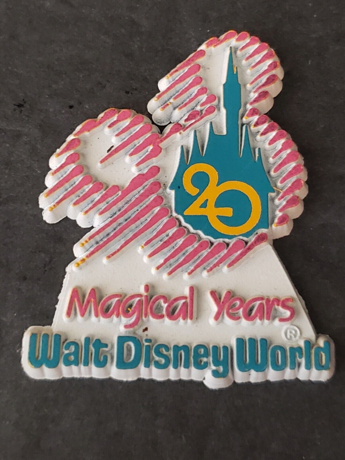 Vintage Disney 20 Magical Years Walt Disney World Refrigerator Magnet