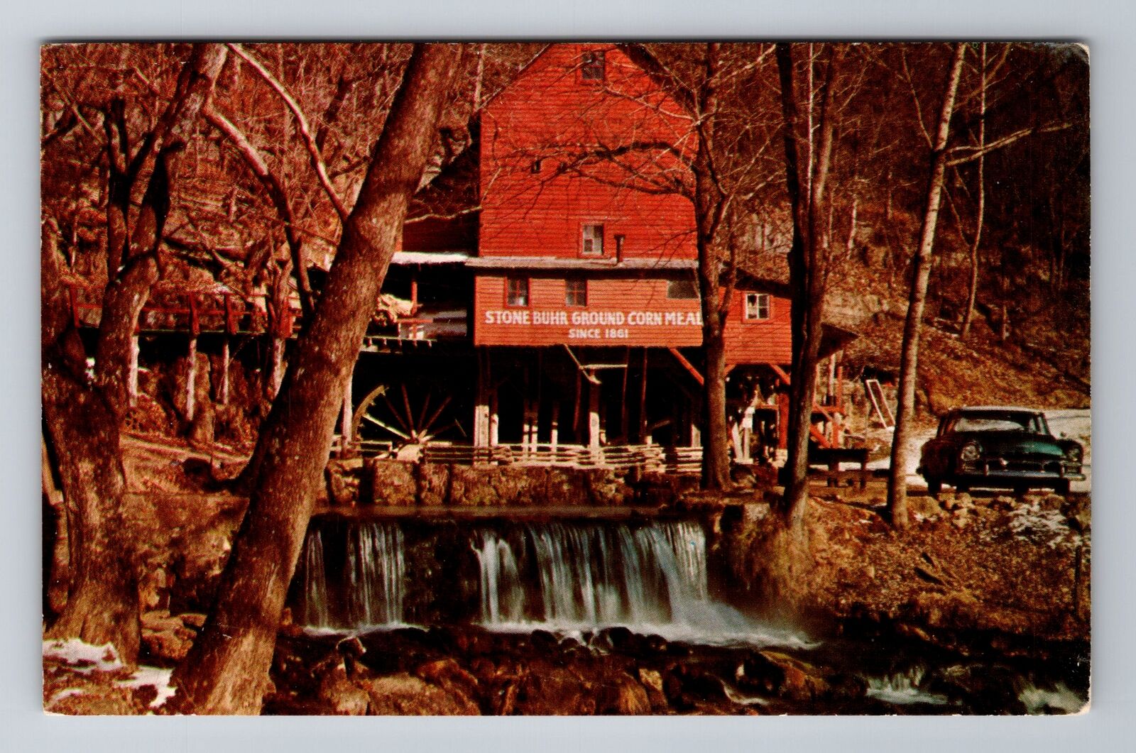 Sycamore MO-Missouri, The Aid-Hodgson Water Mill, Antique Vintage Postcard