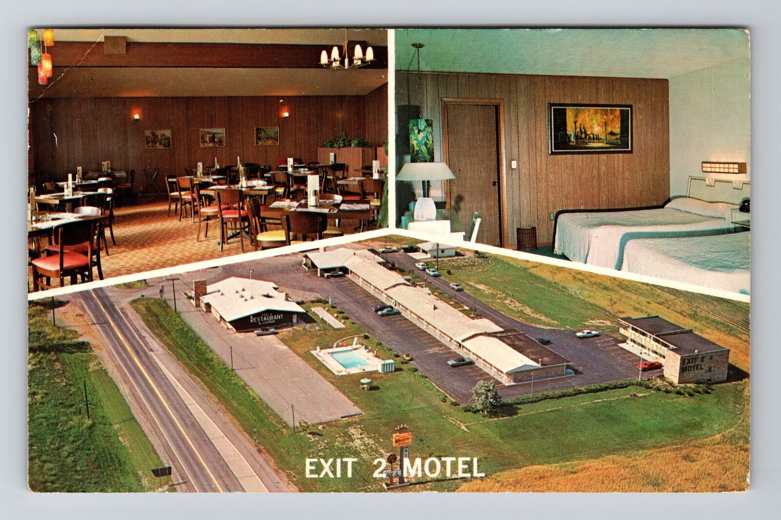 Montpelier OH-Ohio, Exit 2 Motel, c1967, Vintage Postcard
