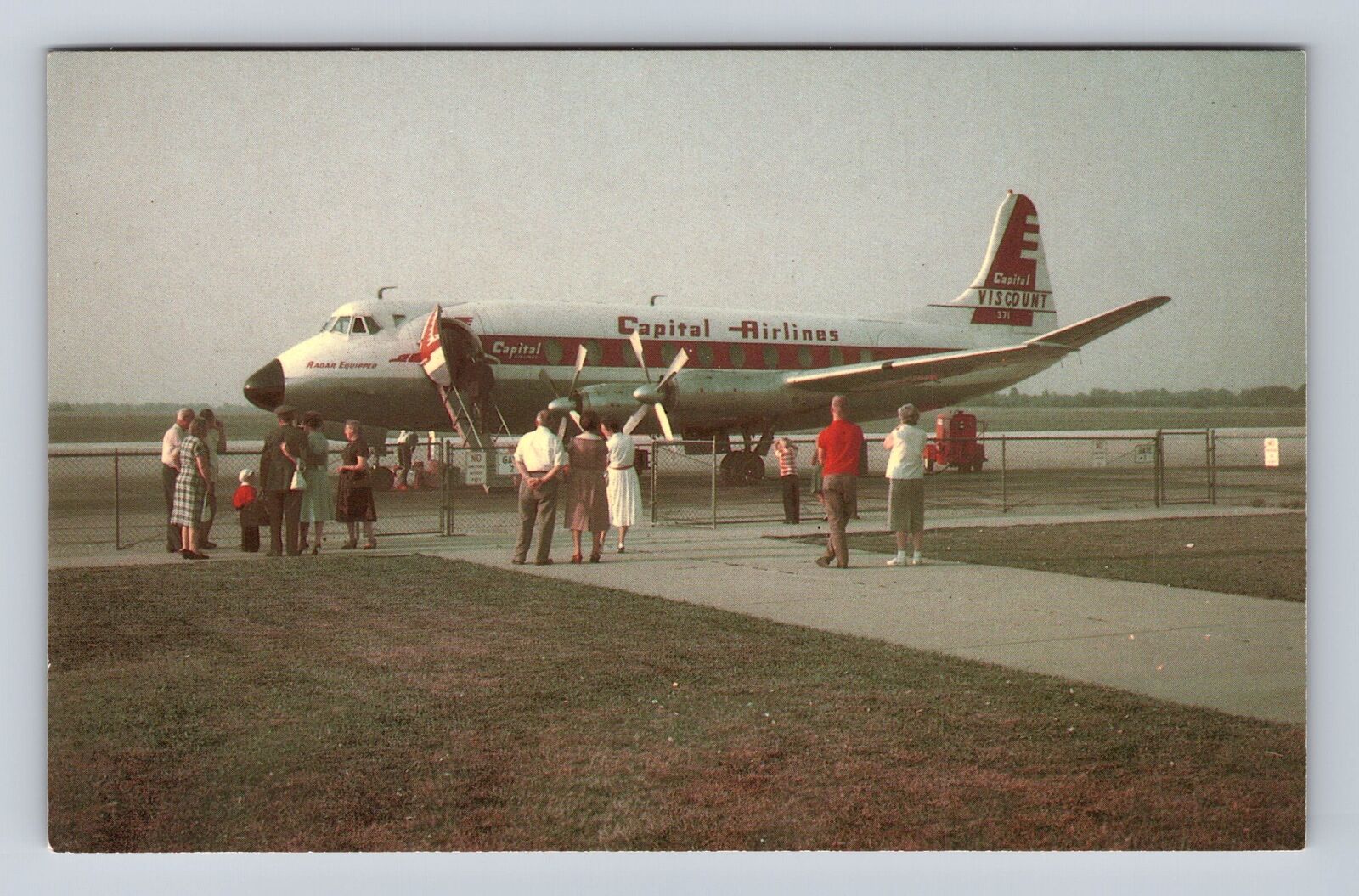 Airplanes - Capitol Airlines Viscount 745D, N7452, MSN208, Vintage Postcard