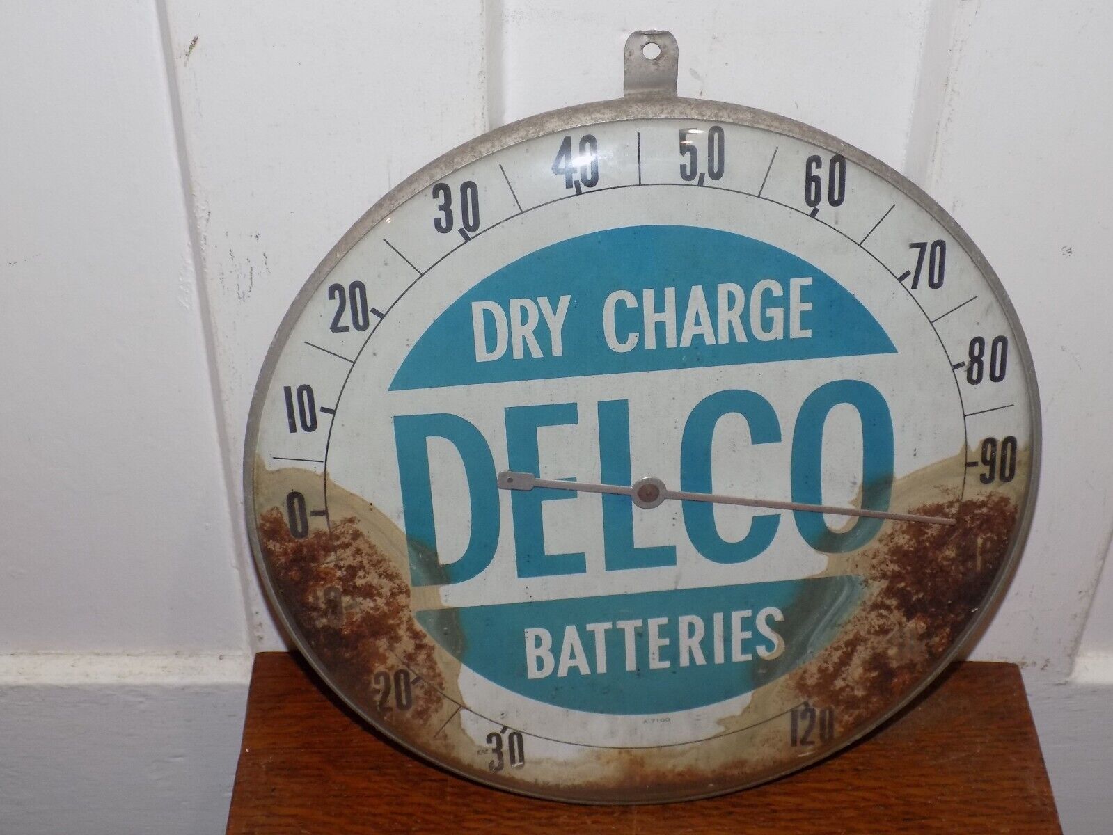 Vintage Delco Dry Charge Batteries Thermometer