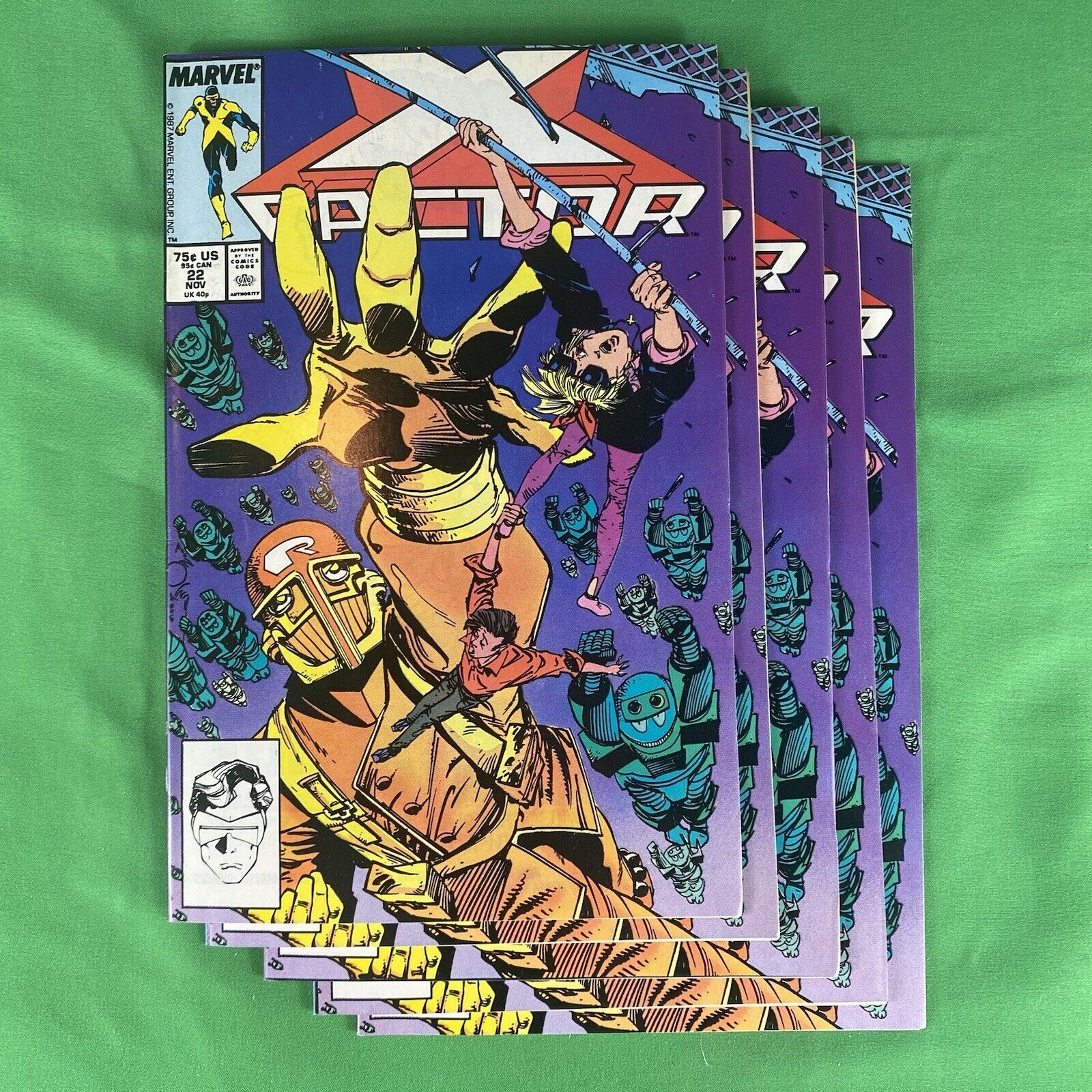 X-Factor #22 NM Lot Of 5 1987 Marvel Comics Walt Simonson Cameo App. Archangel