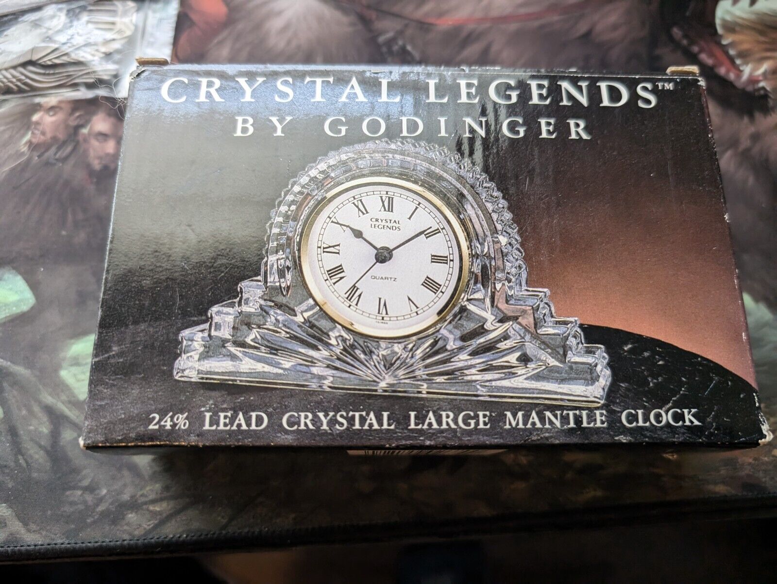 Crystal Legends By Godinger 24% Lead Crystal Mantle Clock