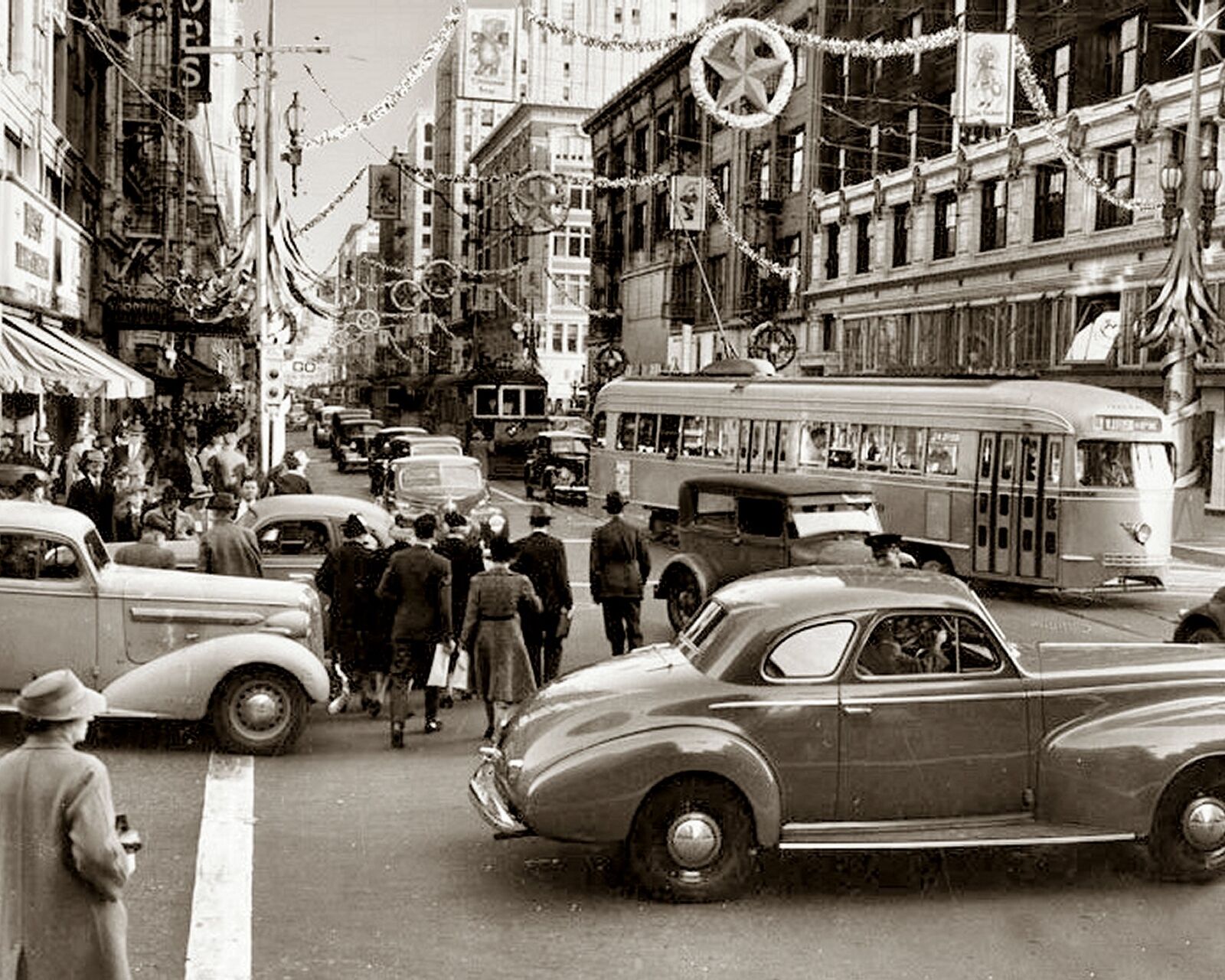 1940 Grand Ave LOS ANGELES Street Scene Photo (200-v)