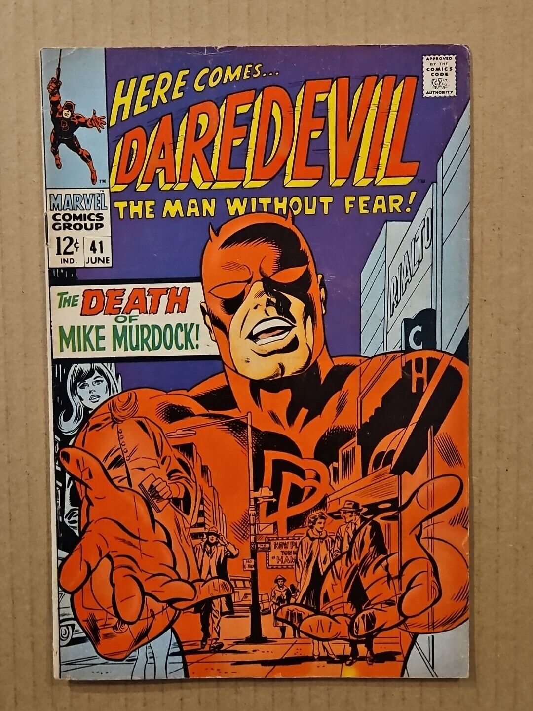 Daredevil #41 Death of Mike Murdock Marvel 1968 VG+