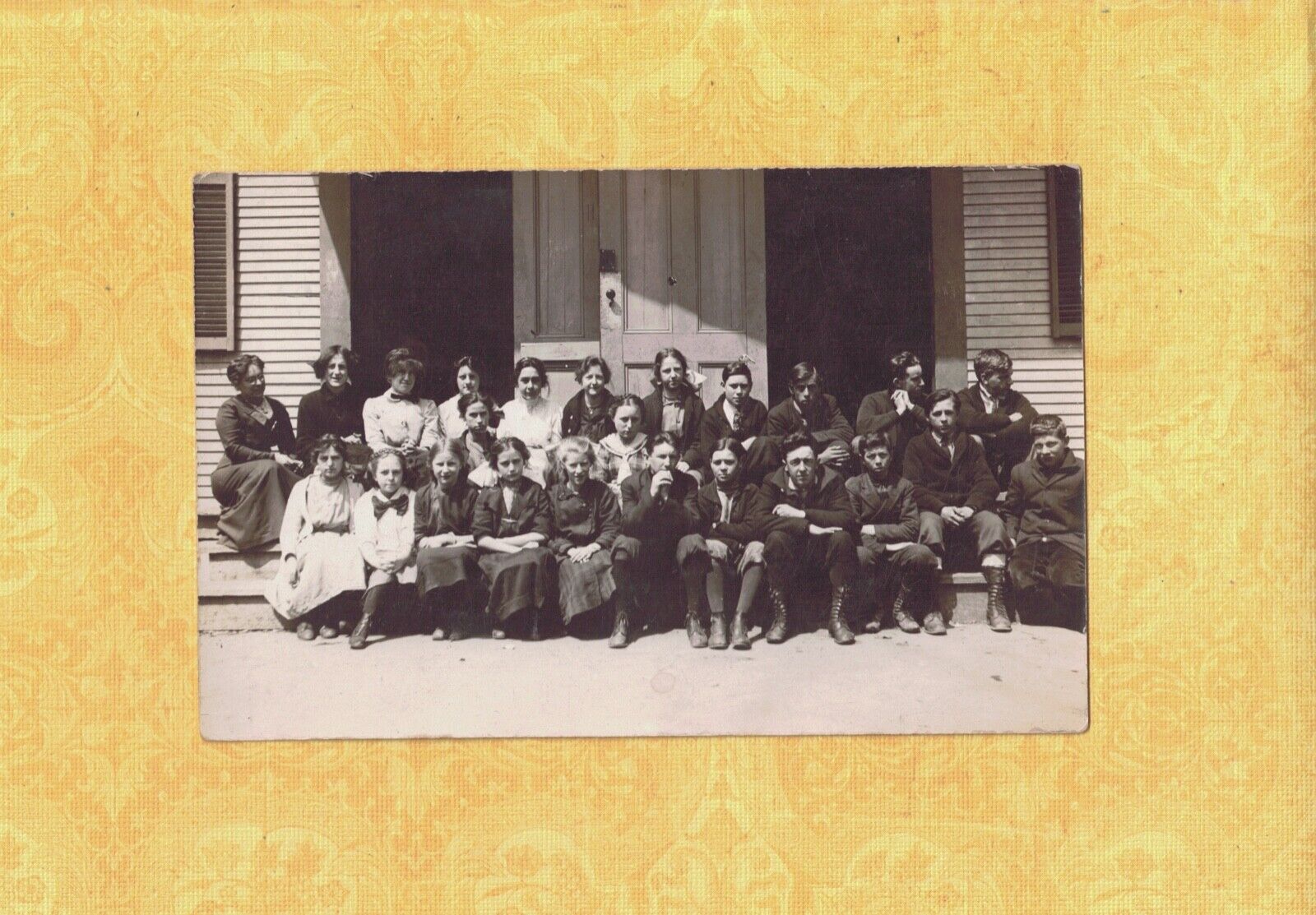 VT Cavendish 1908-29 RPPC real photo postcard Class Photo Vermont Teenagers