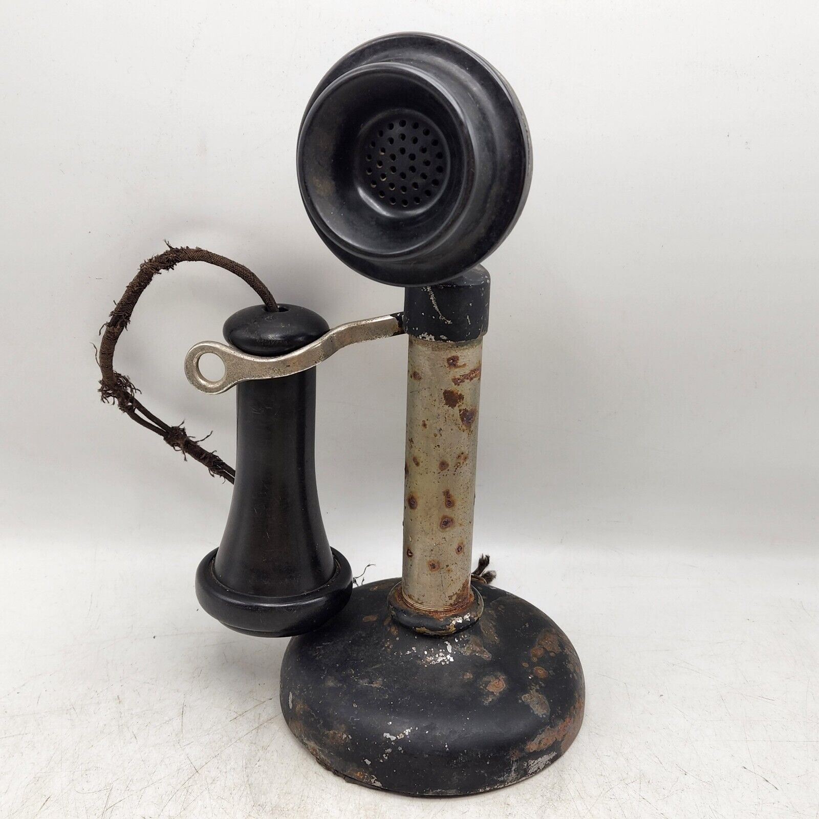 Vintage/Antique The Dean Electric Co. Elyria Ohio Candlestick Phone w/ Receiver