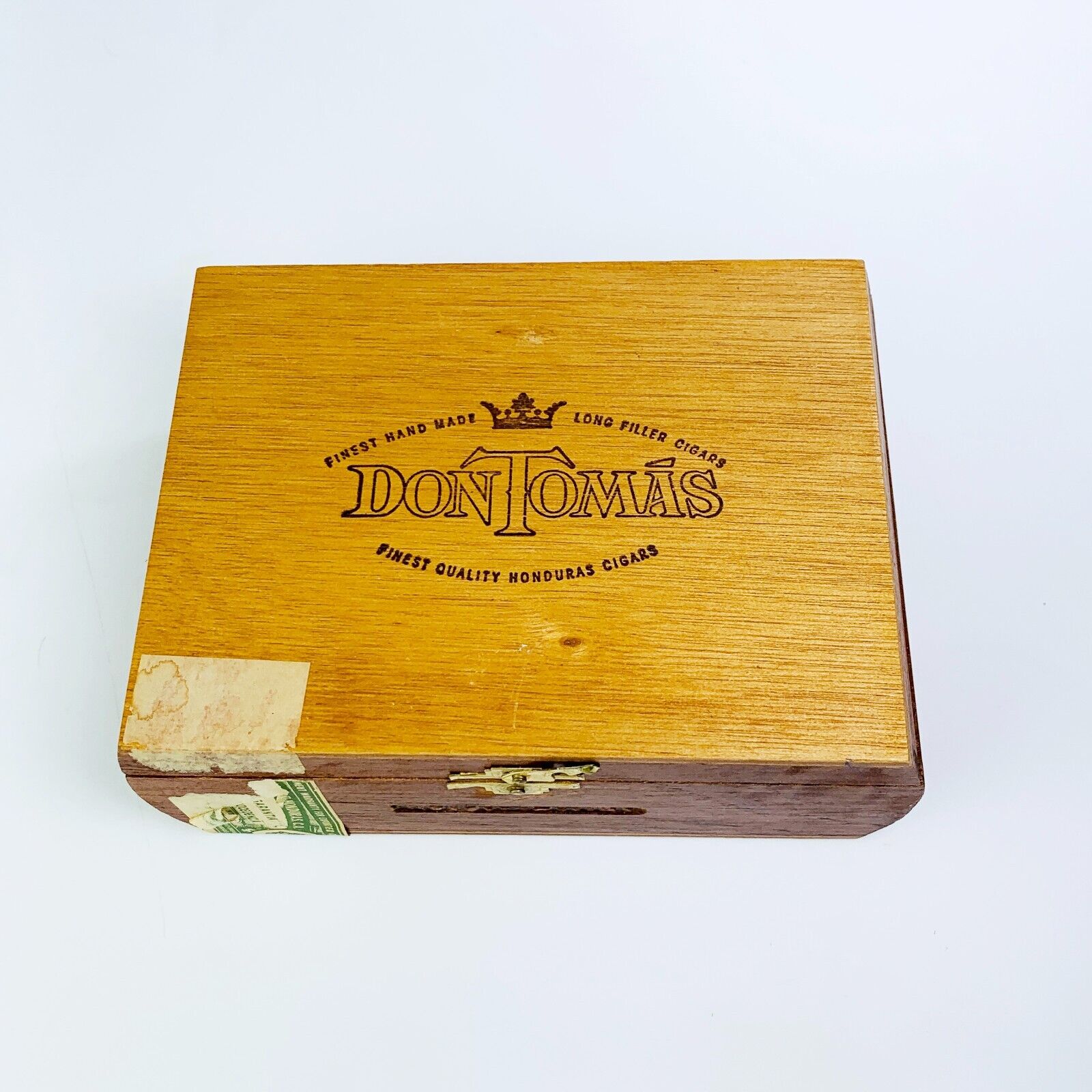 Vtg Don Tomas Empty Cigar Box Cetros Honduras Havana Seed Latched Lock 7\