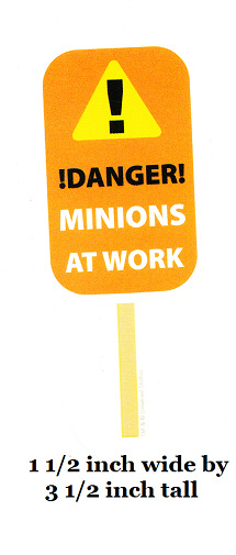 Minions at Work Sign Wall Decal Despicable Me Text Vinyl Sticker Peel Stick Art