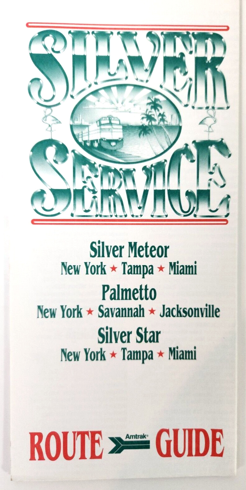 Amtrak Silver Service Meteor Palmetto Star Vintage 1993 Railroad Train Brochure