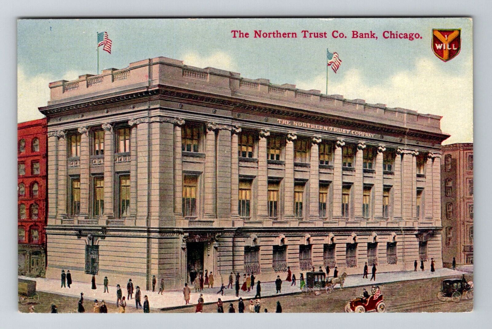 Chicago, IL-Illinois, The Northern Trust Co Bank Antique, Vintage Postcard