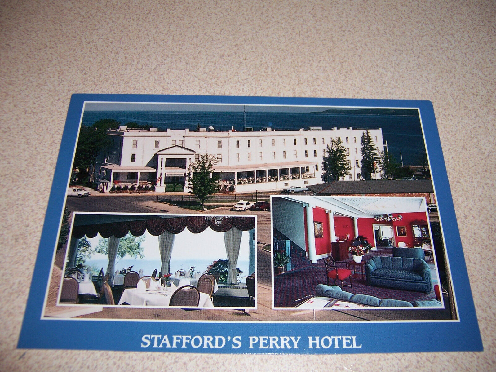 1980s STAFFORD\'S PERRY HOTEL, PETOSKY MI. VTG POSTCARD