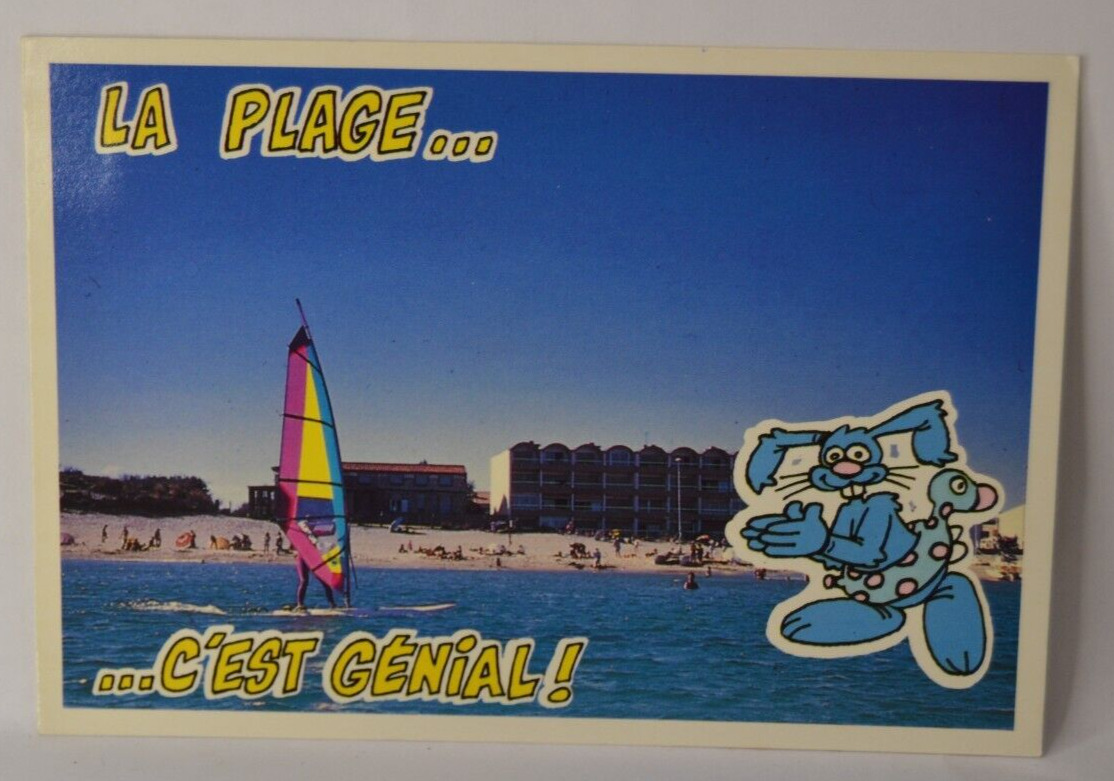 Marseillan beach waterfront - postcard CPA7