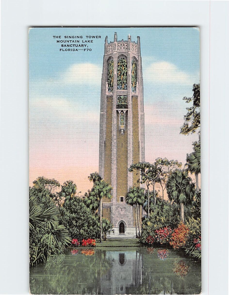 Postcard The Singing Tower Mountain Lake Sanctuary Lake Wales Florida USA