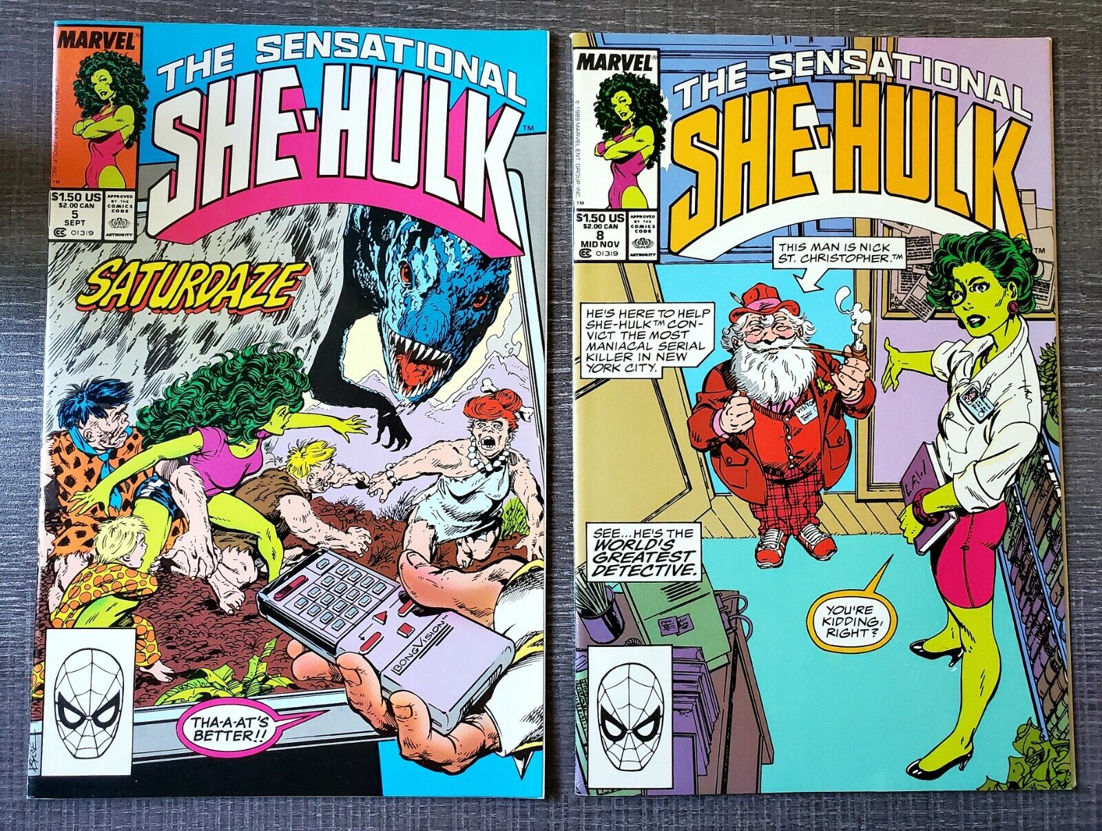 SENSATIONAL SHE-HULK #5 & #8 - MARVEL COMICS 1989