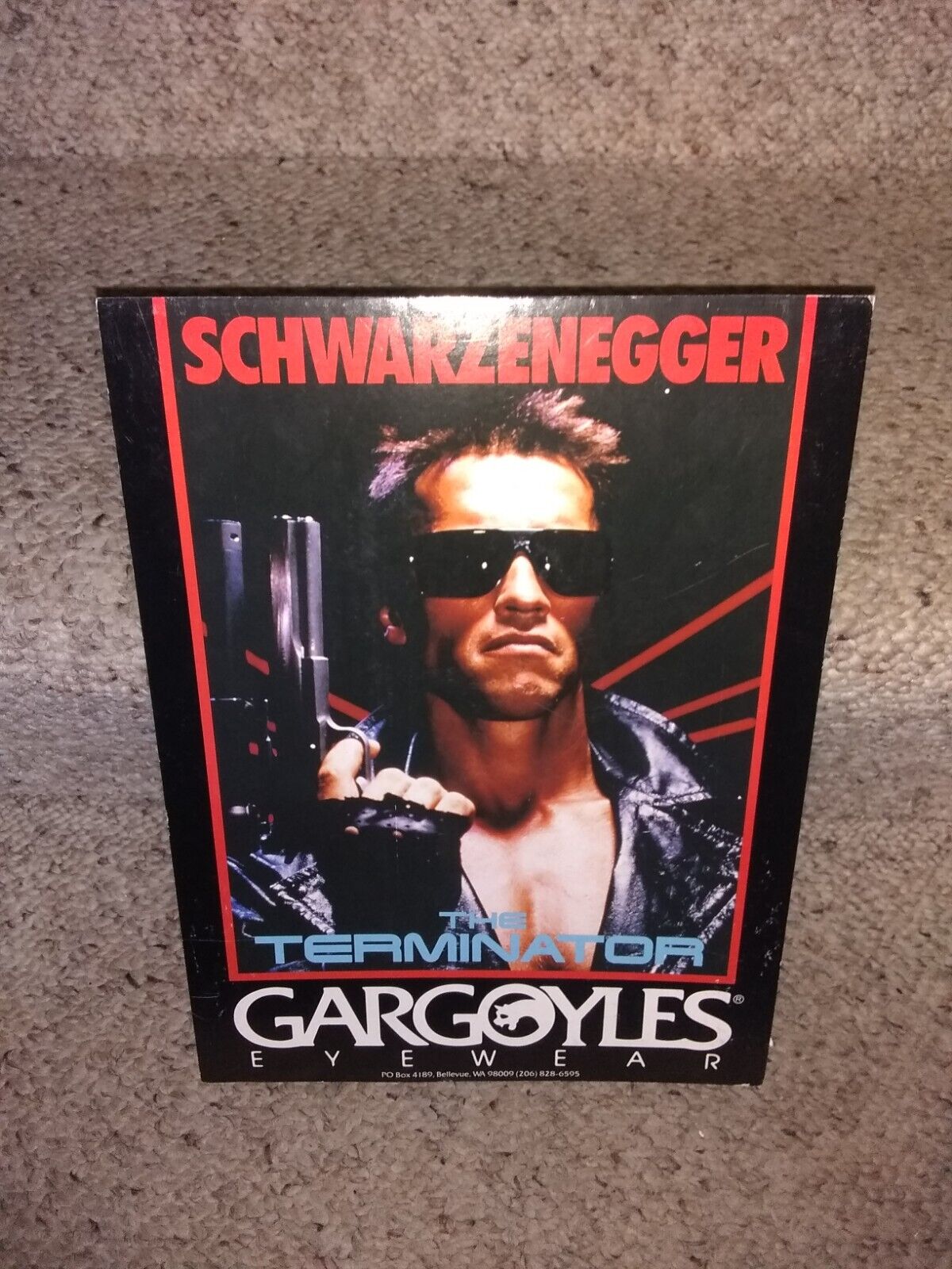 Rare 80s TERMINATOR Gargoyles Sunglasses Advertisement Countertop Display NEW 