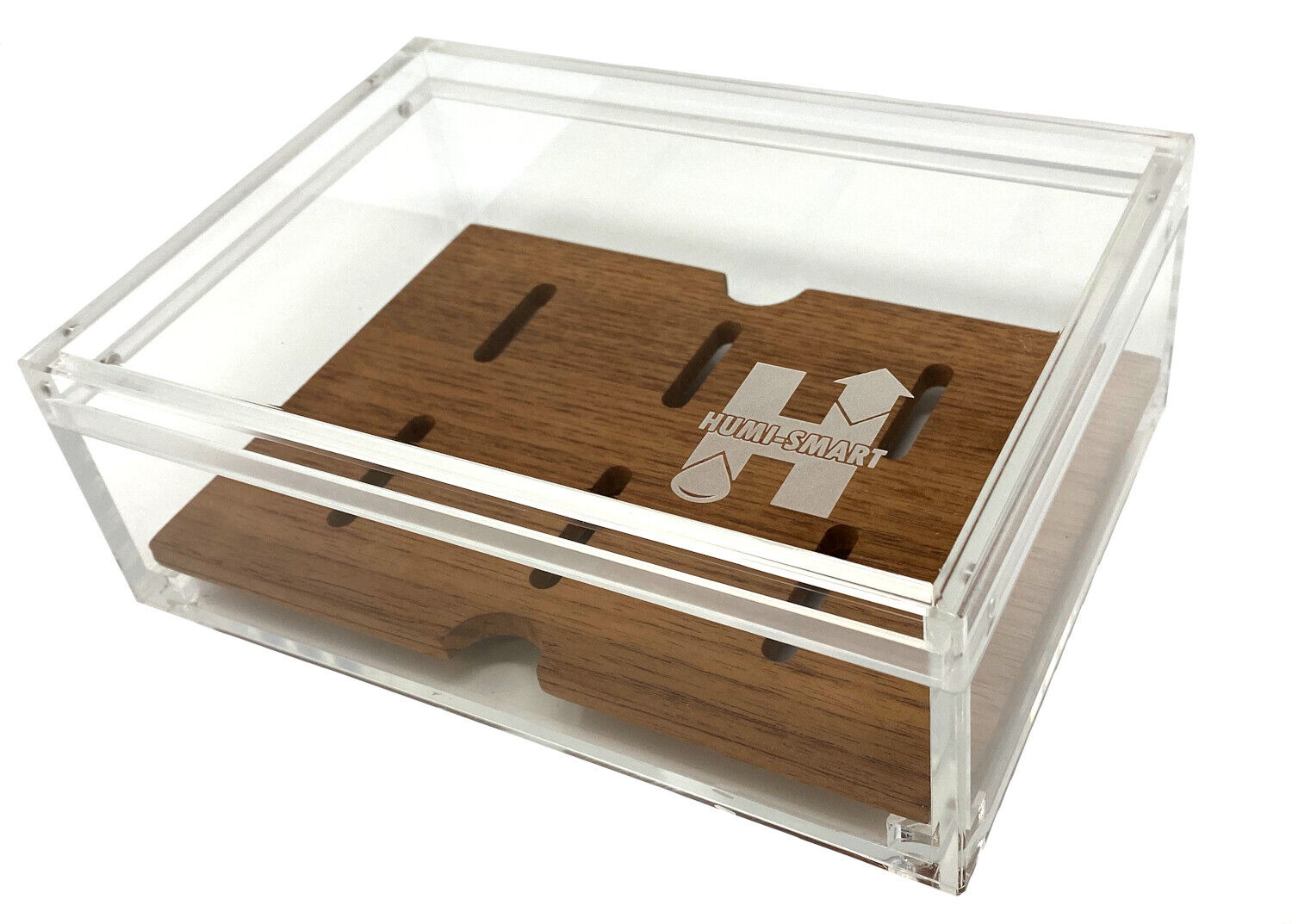 HUMI-SMART Acrylic Air Tight Desktop Cigar Humidor