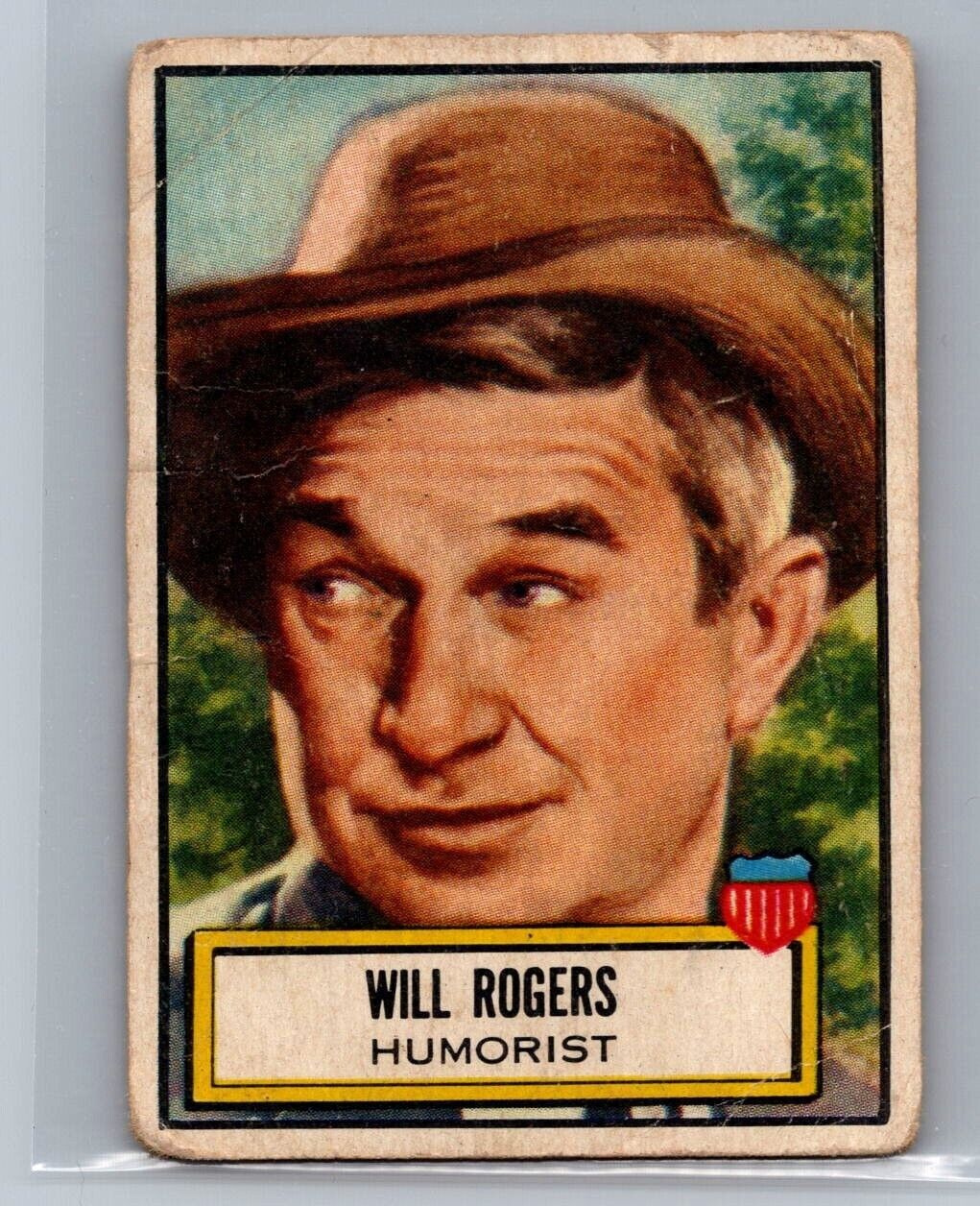 1952 Topps Look N See #80 Will Rogers (crease)
