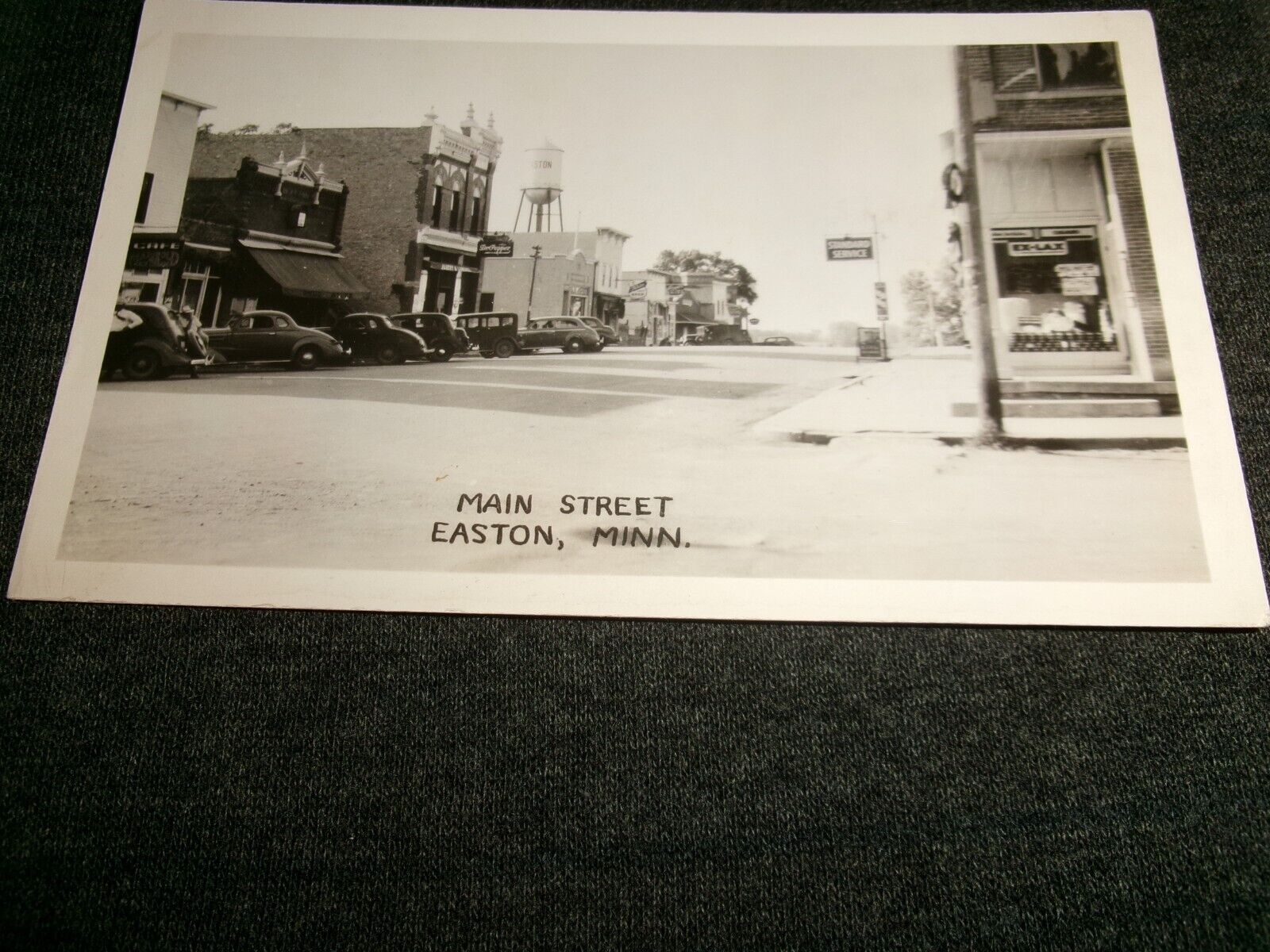 Real Photo RPPC - Main Street Easton Minnesota Vintage Postcard