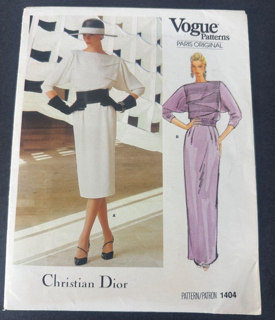 Vogue Paris Original Christian Dior dress pattern (1404) Size 12 Uncut