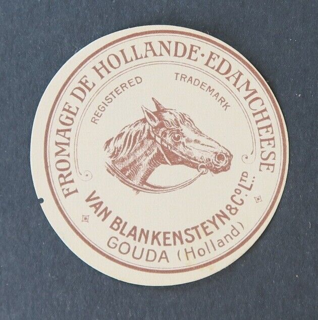HOLLANDE EDAM Horse Dutch Cheese Label 5.5cm 2 Cheese Label