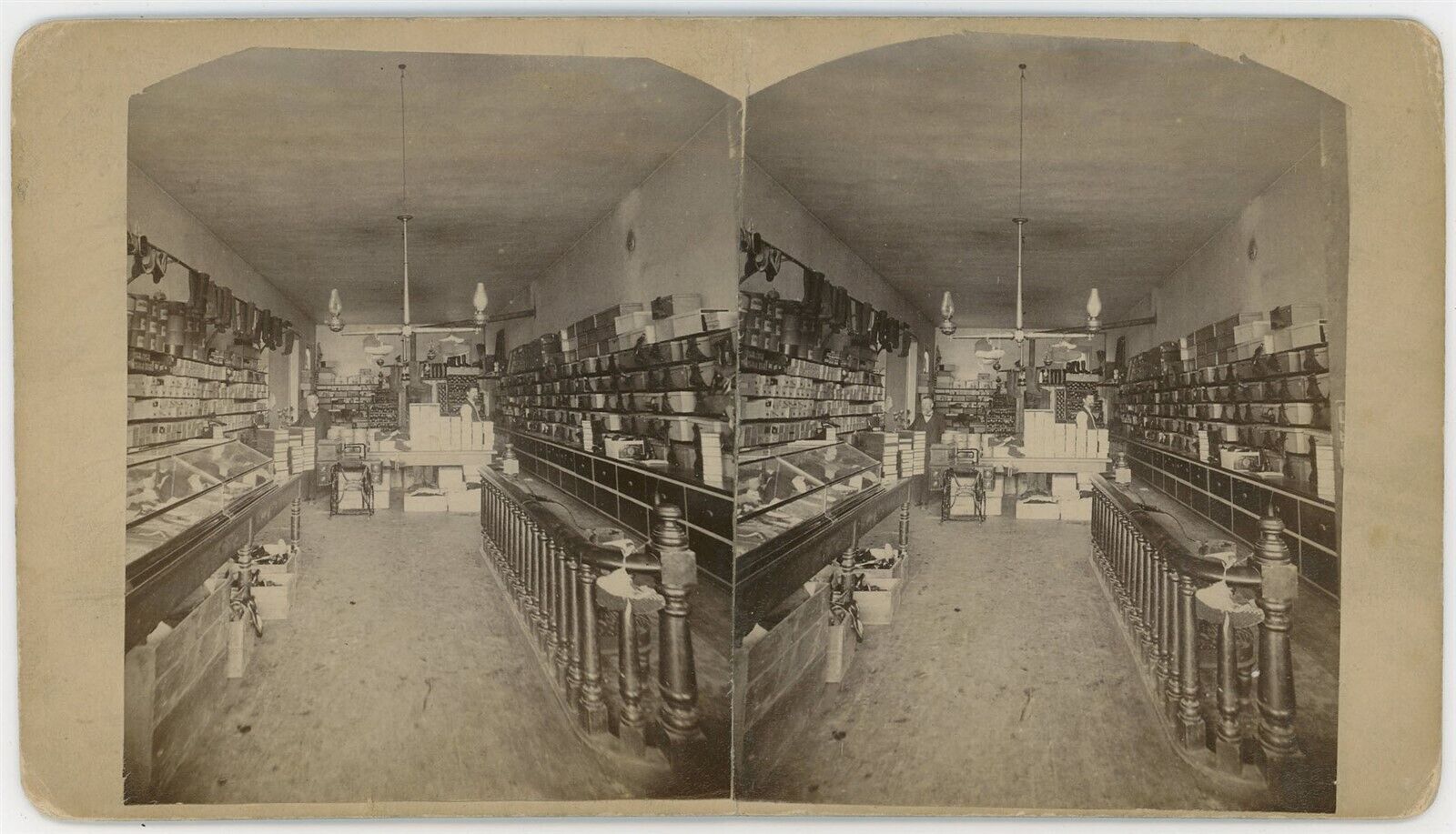 KANSAS SV - Abilene - McInerney Shoe Store Interior - 1880s/90s VERY RARE