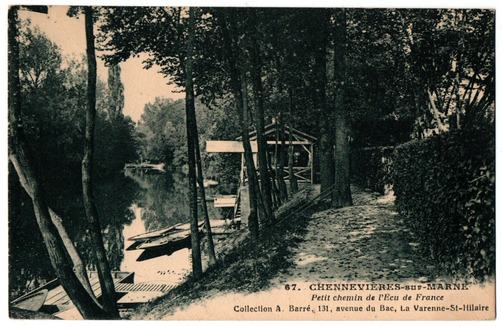 CPA 94 - CHENNEVIERES (Val de Marne) - 67. Petit Chemin de l\'Ecu de France