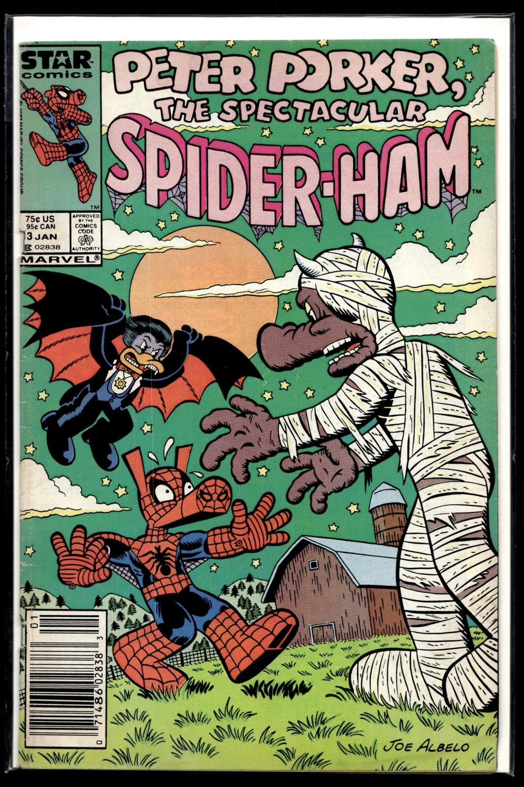 1987 Peter Porker Spectacular Spider-Ham #13 Newsstand Marvel Comic