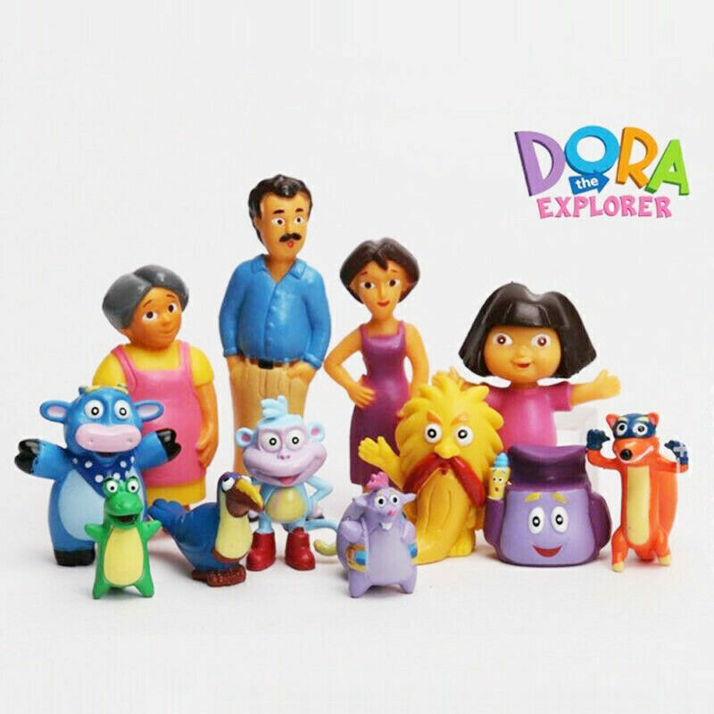 12 PCS/Set Dora The Explorer And Friends Toy Figures Cake Toppers Kids Toy Gift