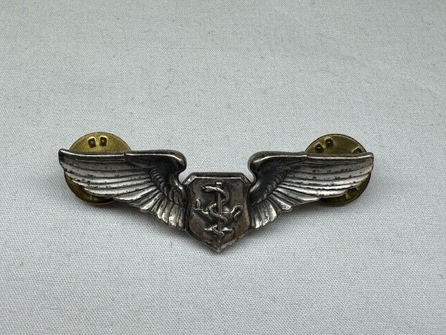 Vintage WWII WW2 Sterling Silver Pins Flight Surgeon US Army 12C