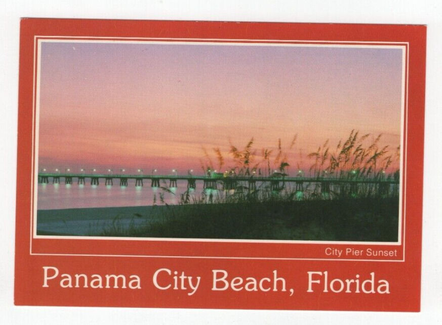 Postcard - City Pier Sunset, Panama City Beach, Florida Unposted
