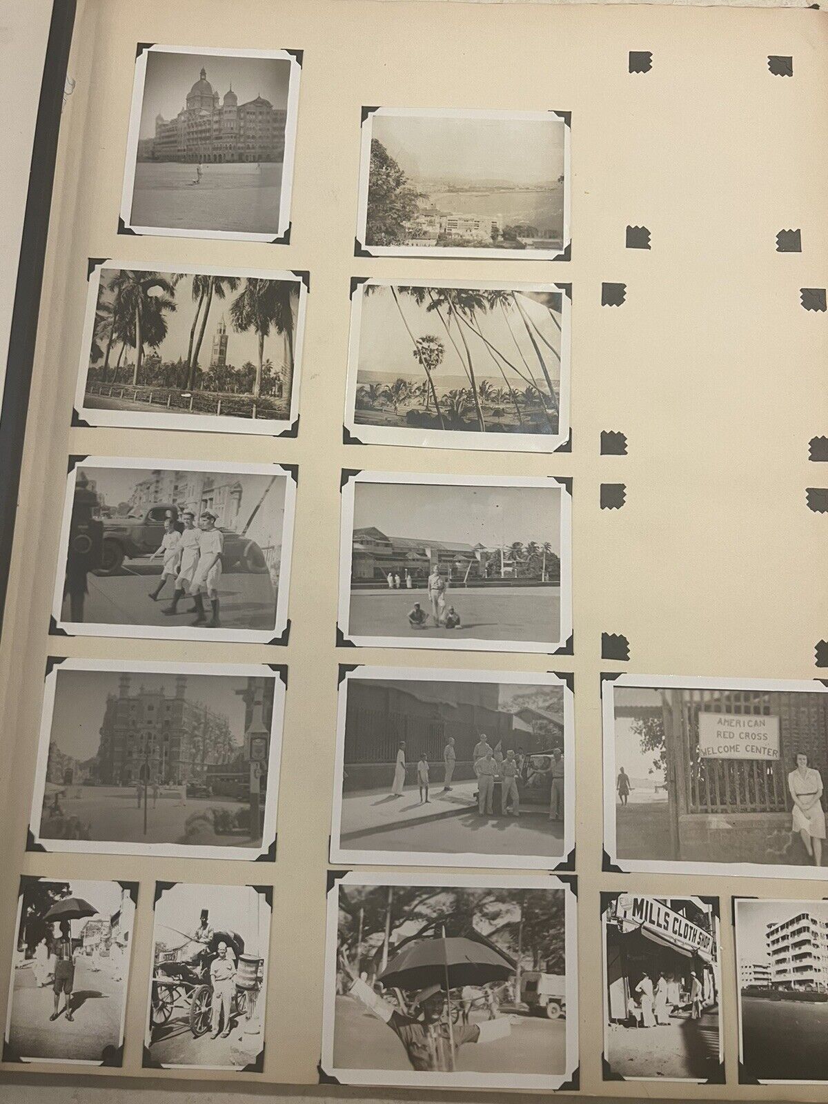 HUGE WW2 India Burma China Photo Album Cremation Taj Mahal Soldiers SPECTACULAR
