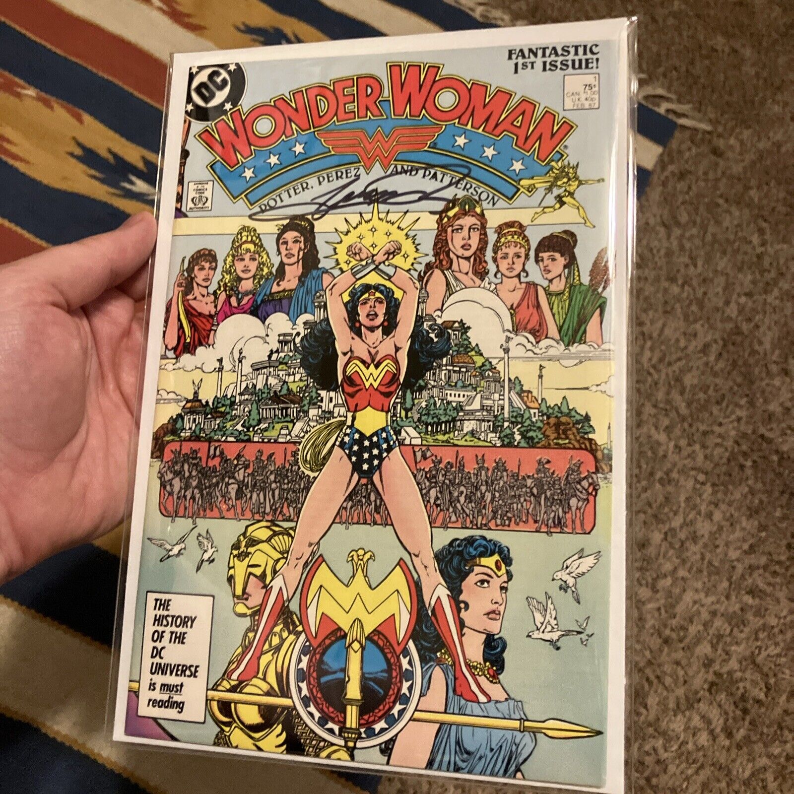 Wonder Woman 1 (1987)  Signed By George Perez. 