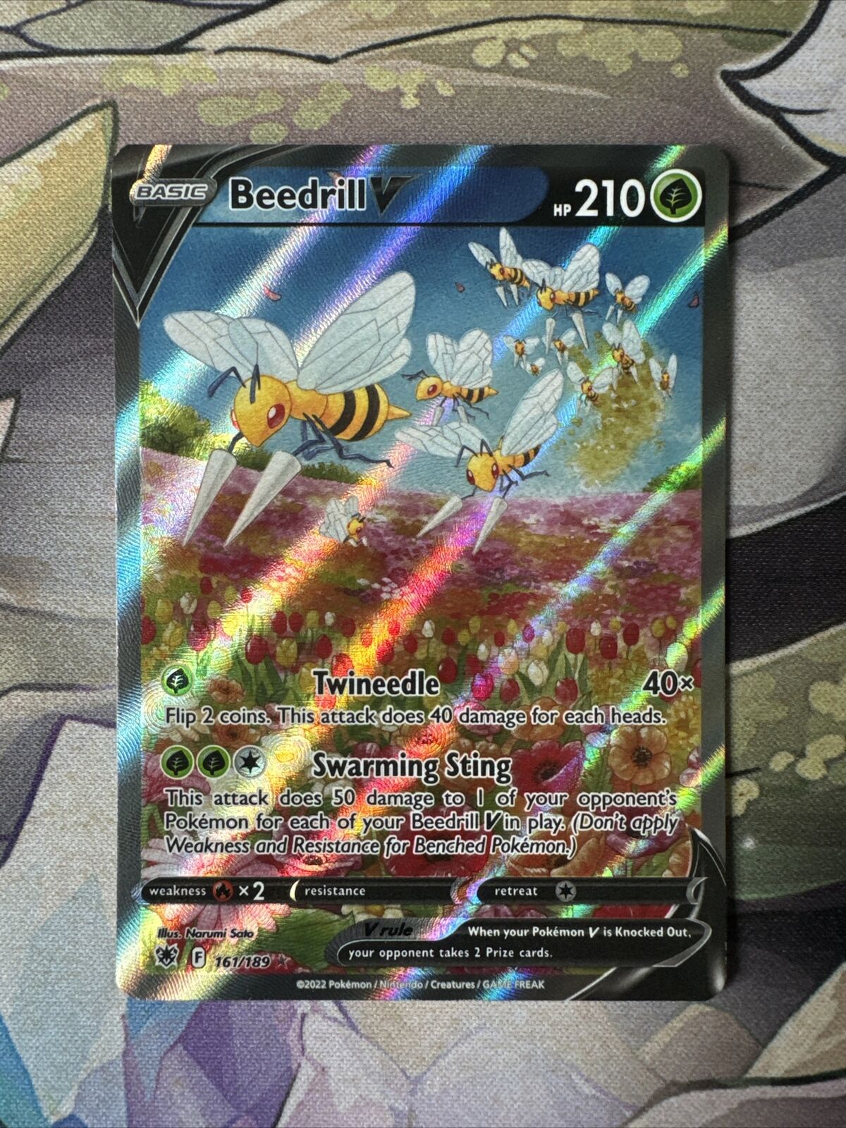 Beedrill V - 161/189 - Astral Radiance - Pokemon TCG Card Alt Art NM