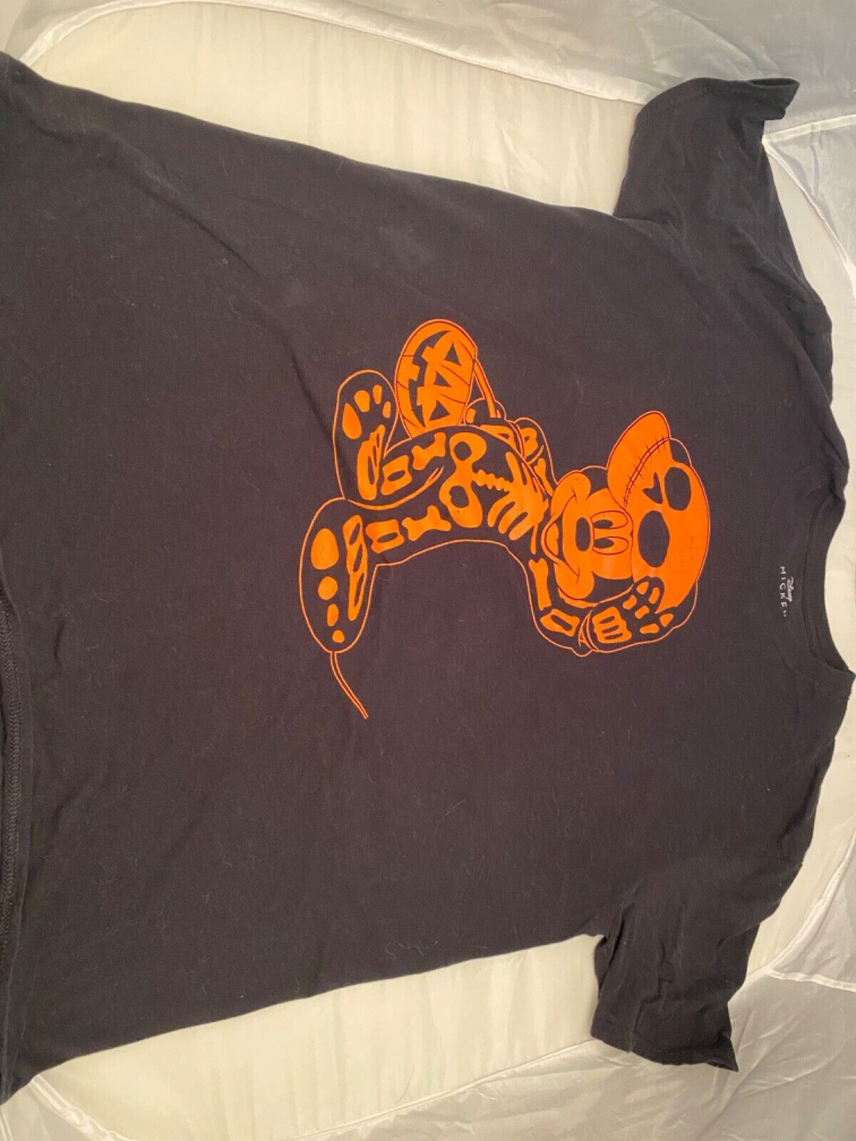 Disney Haunted Halloween Skeleton Mickey Mouse T Shirt Size XL Used 