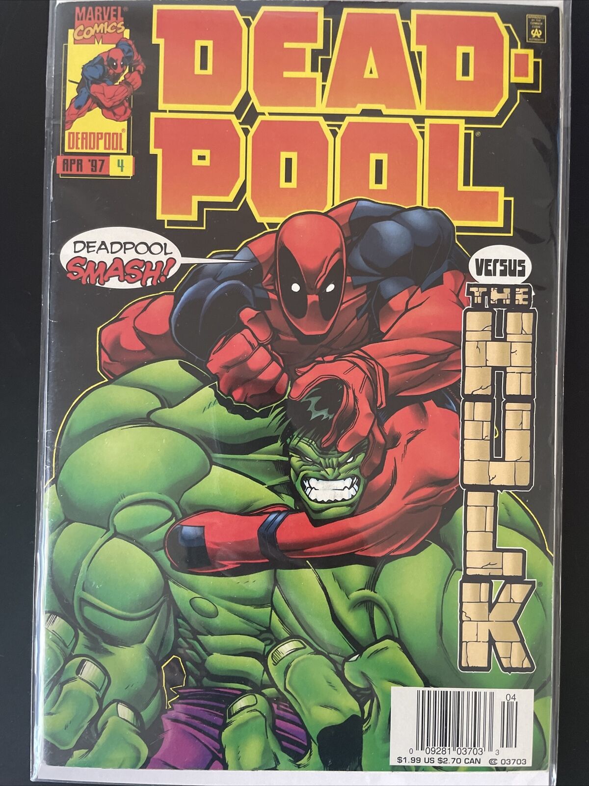 Deadpool #4 (Marvel) Vs. The Hulk - Newsstand Edition