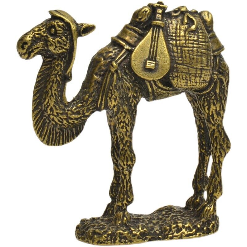 1 PC Small Retro Brass Camel Statue Brass Camel Figurines 73*27mm Decor