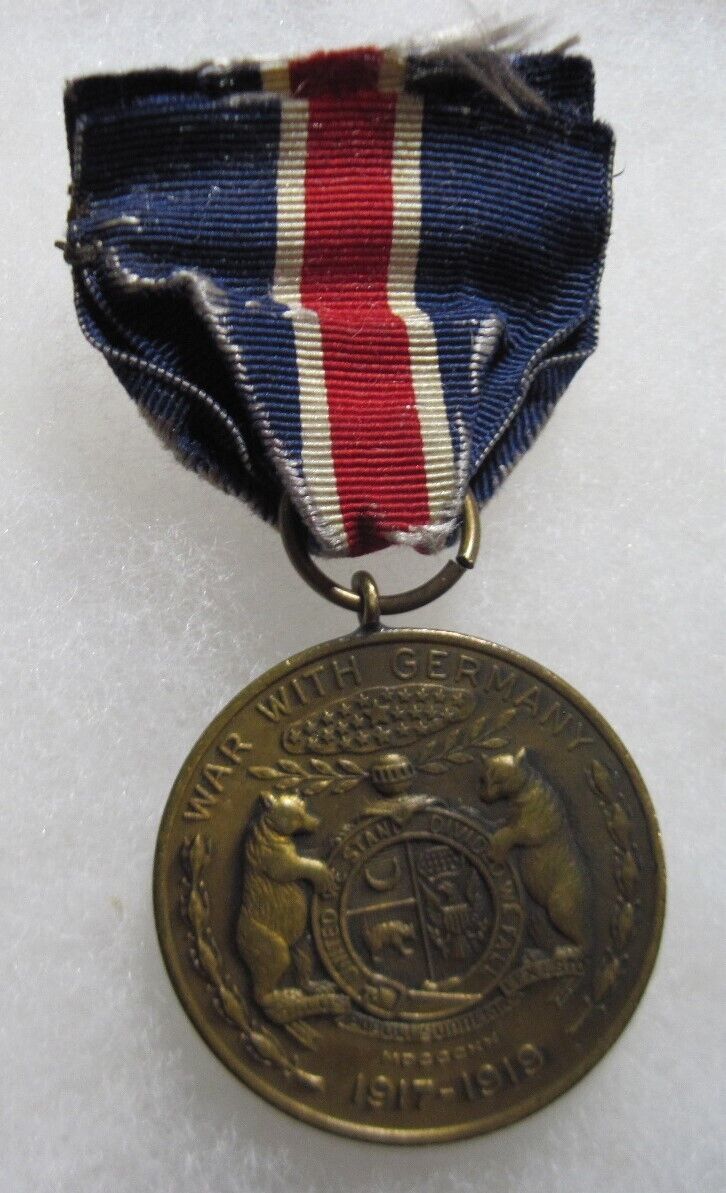 WW1 service Original US State of MISSOURI VICTORY local state Veterans Medal mo
