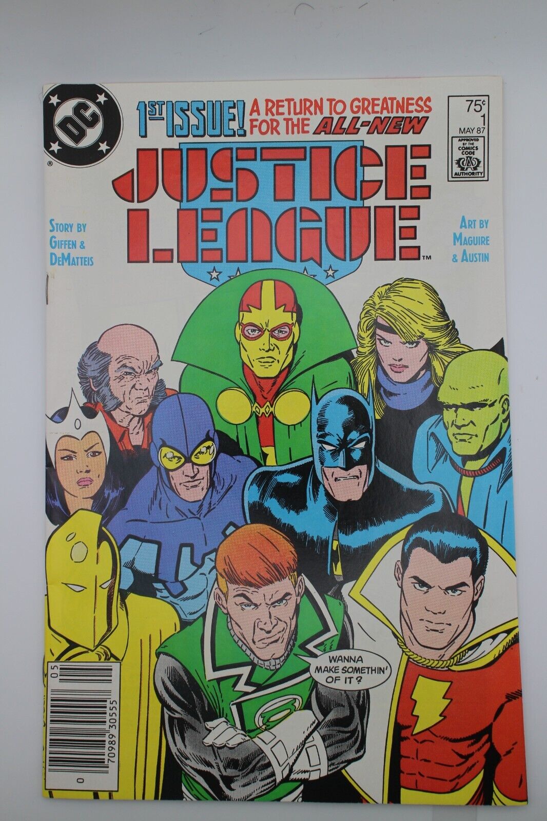 Justice League #1 (May 1987, DC) 1st App Maxwell Lord, EXCELLENT CONDITION