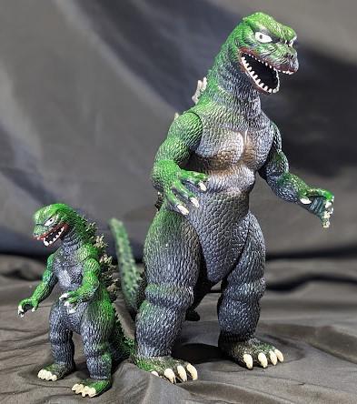 Godzilla Imperial Rubber Figures Set Of 2 Large And Small