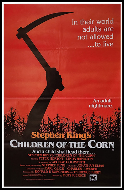 CHILDREN OF THE CORN original 1984 AUSTRALIAN movie POSTER PLUS press sheet