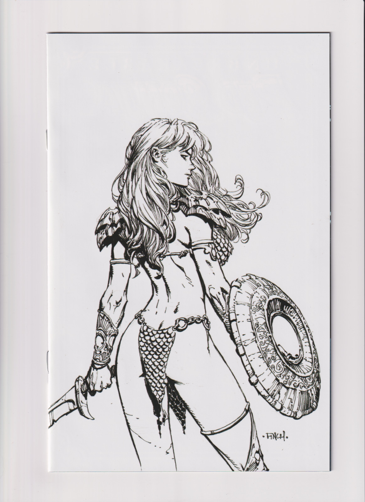 Unbreakable Red Sonja #3 (1:15 Incentive) David Finch B&W Virgin Variant - 2023