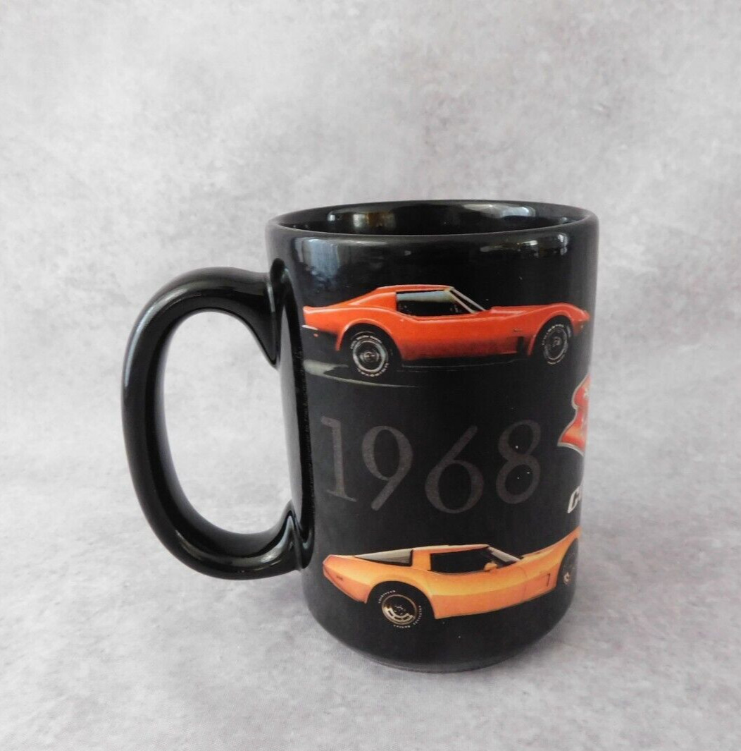 1968-1982 Chevrolet Corvette Vette C-3 Black Graphic Collectible Coffee Mug Cup