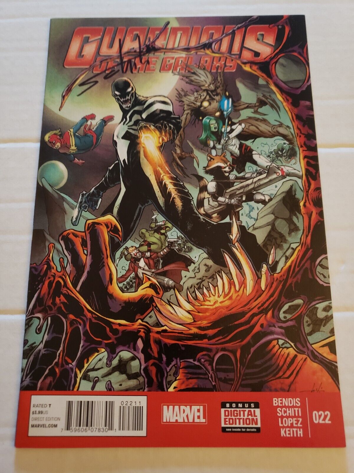 NEW Guardians of the Galaxy #22 First Print Signed Valerio Schiti Marvel Comics