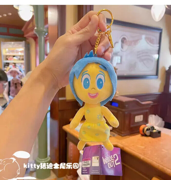 Authentic 2024 Disney Pixar Inside Out Plush Keychain joy doll fear sadness