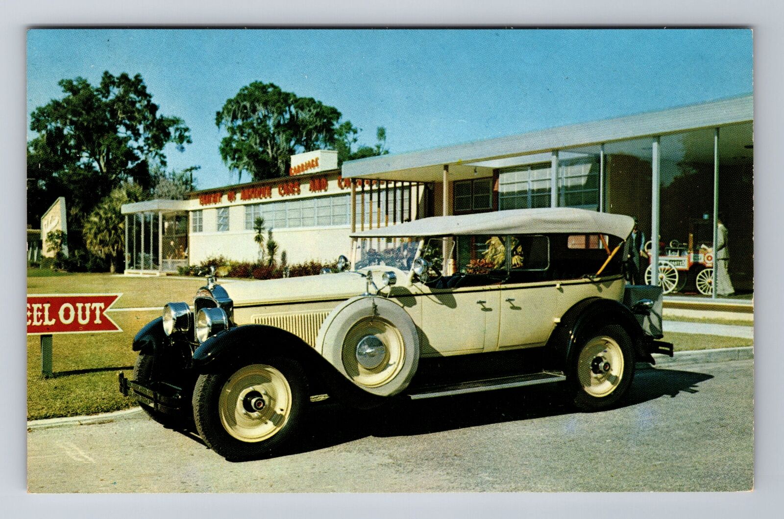 Silver Springs FL-Florida, 1927 Packard Phaeton, Antique Vintage Postcard