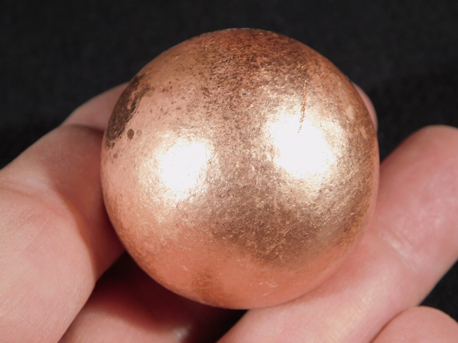 Larger Super Heavy Pure COPPER Sphere From Michigan 292gr