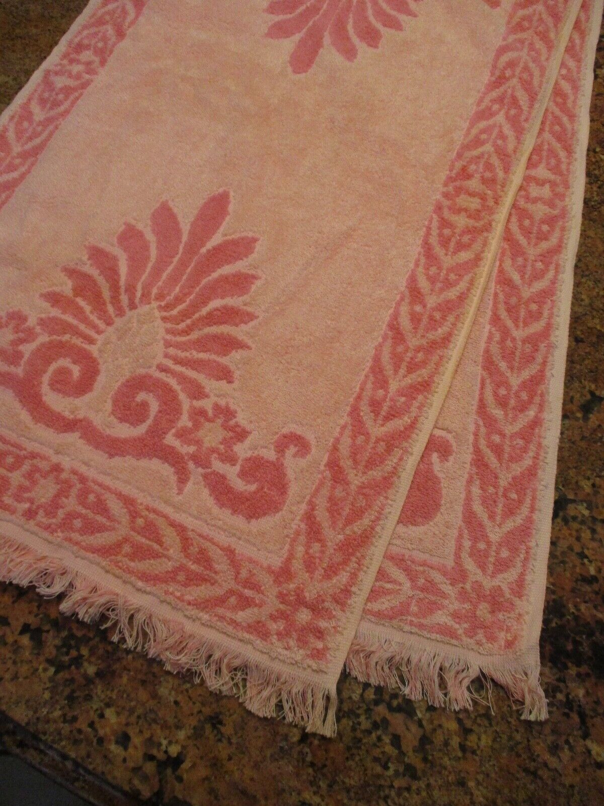 Callaway vintage 70s pink trousdale cotton towel set two 2 NWOT new
