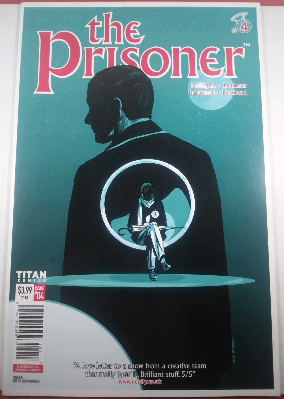 🔥 THE PRISONER #4 A COLIN LORIMER Titan Comics 2018 BBC SCARCE LOW PRINT RUN