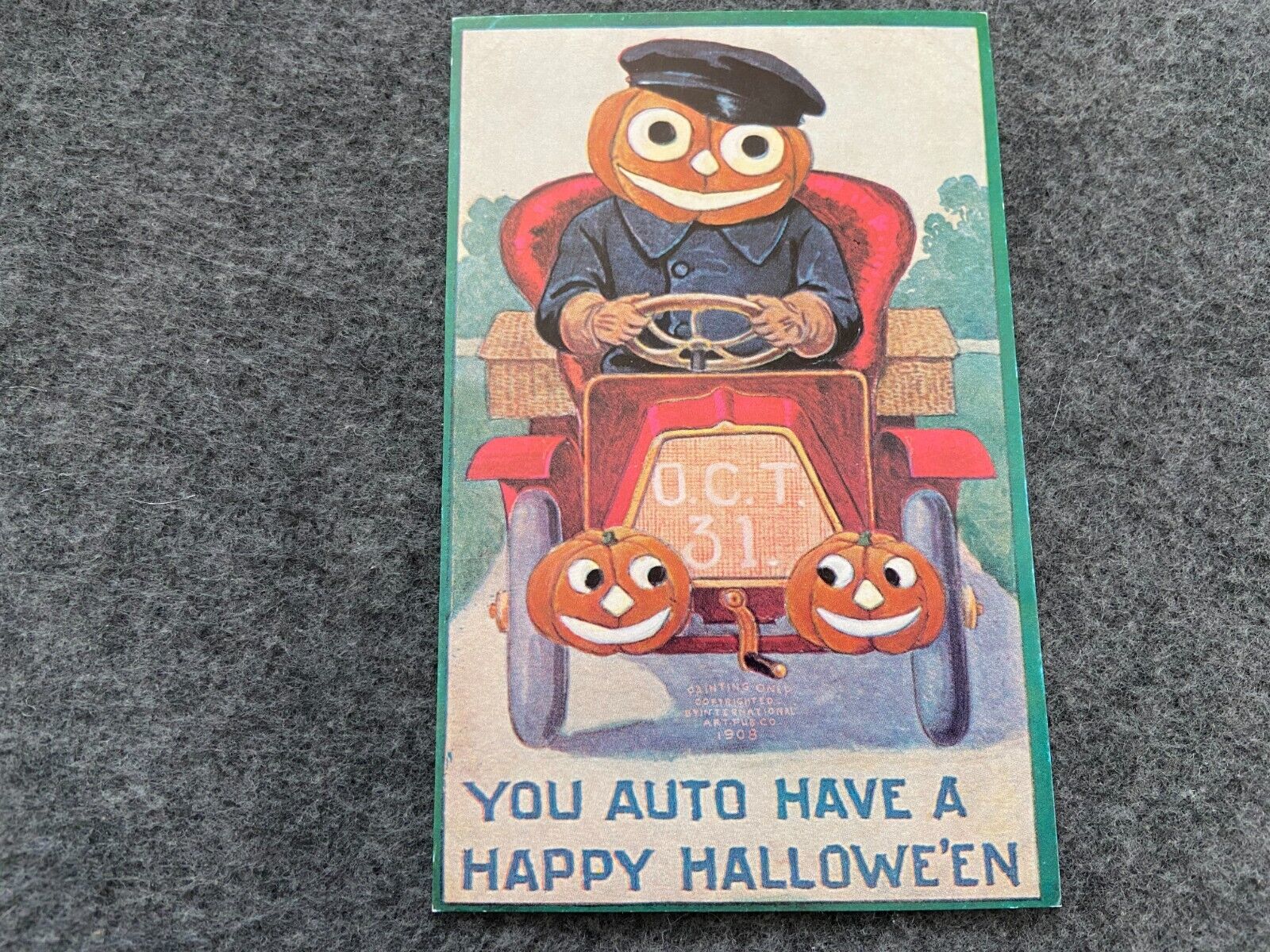 You Auto Have A Happy Halloween Postcard